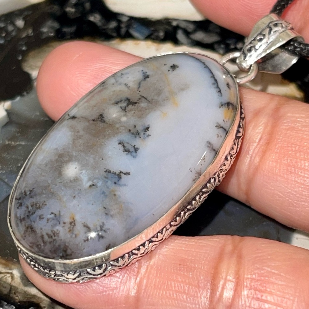 Dendritic Agate Pendant 2 1/4”